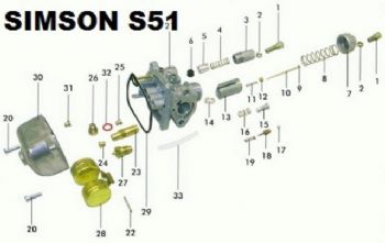 03-Karburator Simson S 53-(16N3-4)