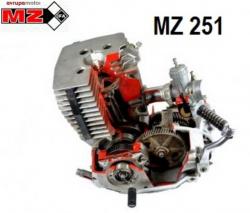 MZ 251 KELLE MOTOR-(CIKMA ÇALIŞIR VAZIYETTE)